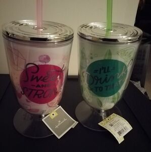 2 Hallmark plastic cups